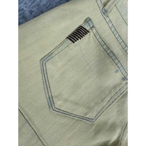 Paige Canyon Yellow Denim Womens Shorts Size 25 Premium Cotton/Polyester Blend - Picture 12 of 15